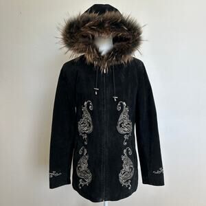 Leather and fur jacket!